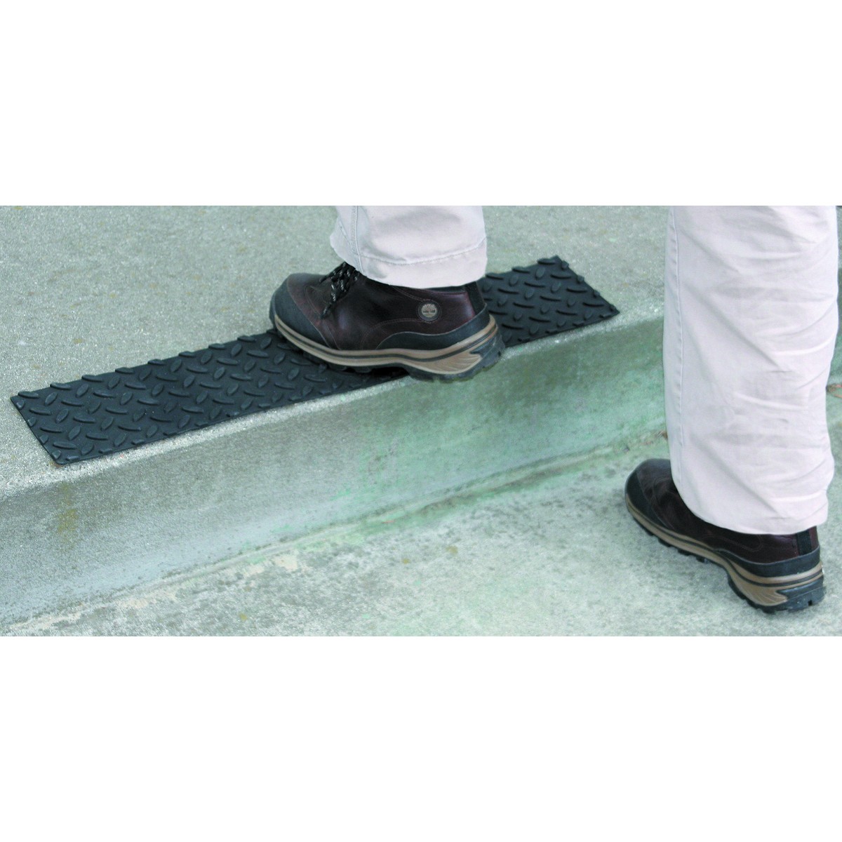 17 in. x 4 in. Self-Adhesive Rubber Safety Mat with Tread Surface